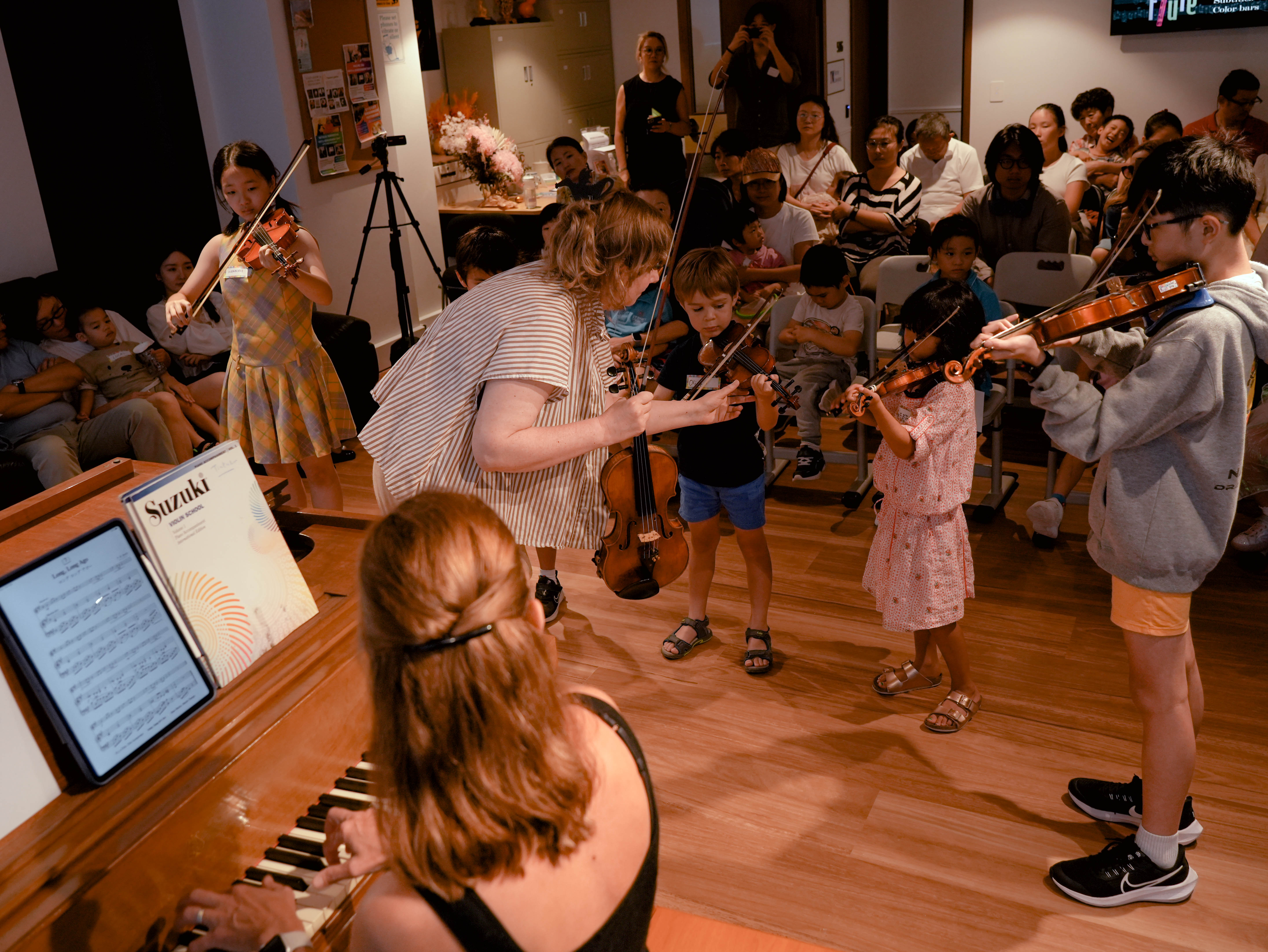 Students joining the orchestra